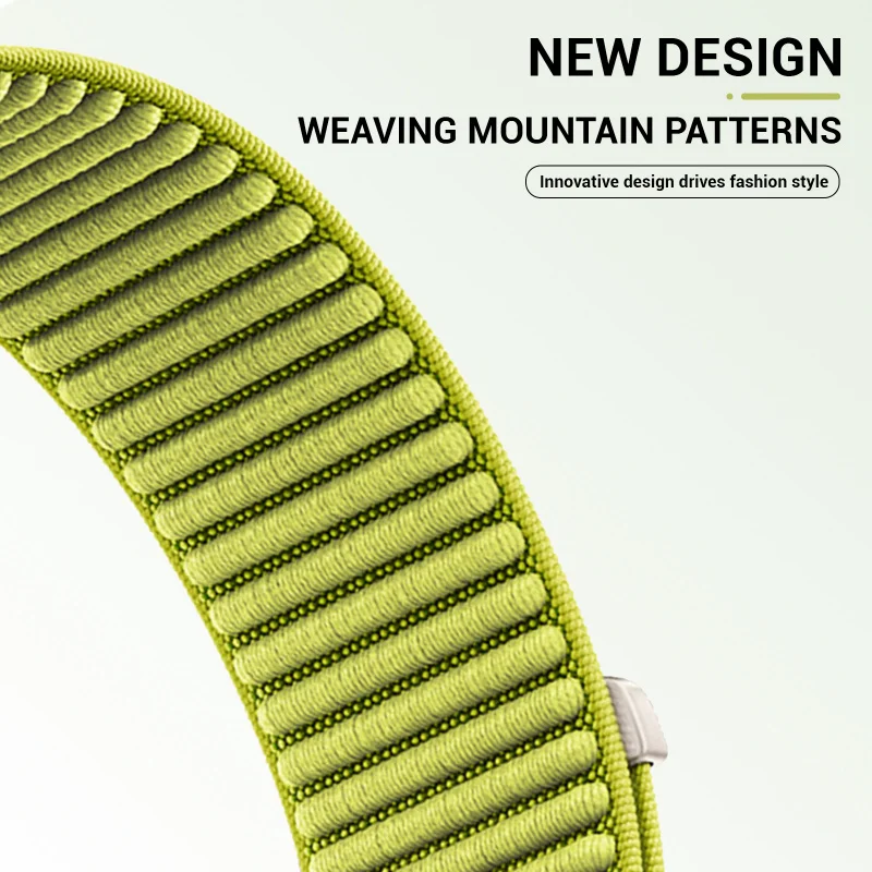 Wild Mountain Pattern Woven Band for Redmi Watch 6/5/4 For Xiaomi 8 Pro/9 Pro Breathable, Sweat-Absorbent Nylon Strap