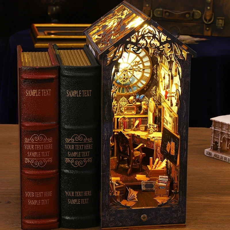 

3d Diy Book Nook Kit New Wooden Bookshelf Miniature Building Kits Home Decor Creative Model For Adults Christmas Birthday Gifts