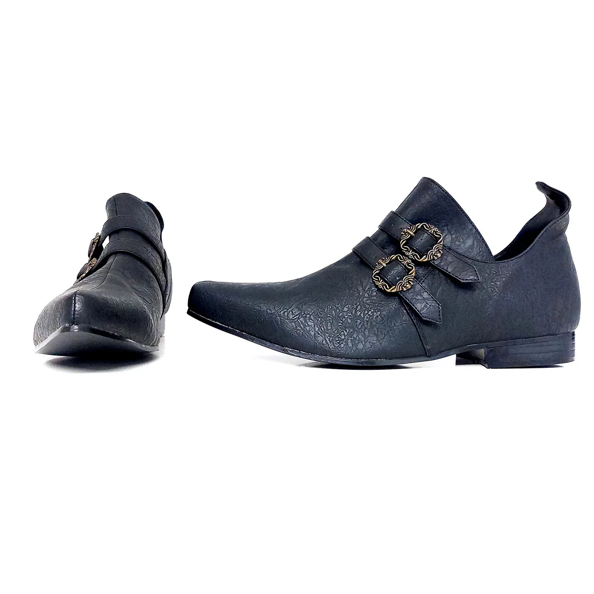 Vintage Średniowieczne Renesansowe Pirackie Kolonialne Buty Steampunk Wiktoriańskie Dworskie Męskie Skórzane Loafersy Halloween Cosplay