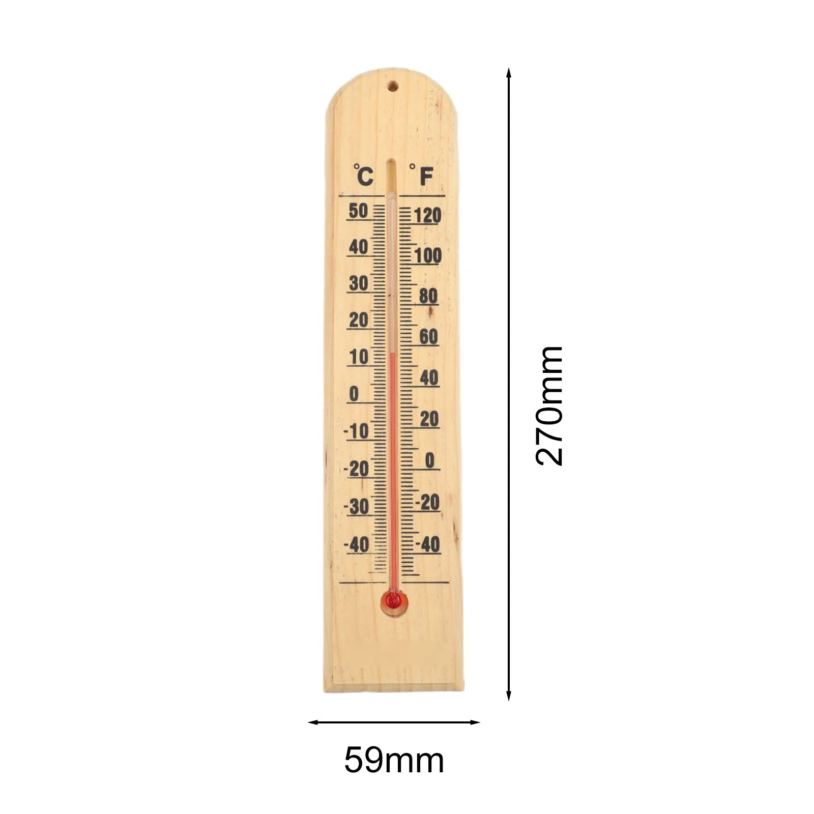 Plant Care Wooden Thermometer Indoor Thermometer Environment-friendly Material Natural Wood Construction For Greenhouse