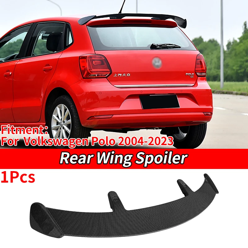 

2 Door Sports Style Rear Trunk Lid Car Wing Spoiler Black Carbon Fiber New Adjustable Accessories For Volkswagen Polo 2004-2023