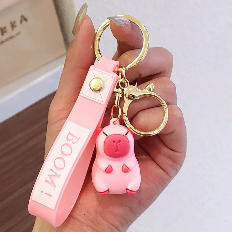 Creative Cute Capybara Keychains For Car Keychain Anime Keychain New Keyring Bag Charms Doll Key Ring Holiday Girl Gifts Jewelry