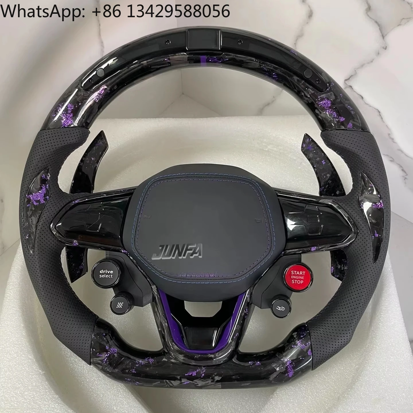 

High-Performance Carbon Fiber Leather Steering Wheel For Golf 7 Carts