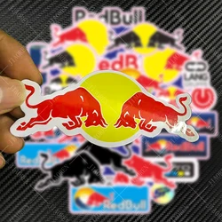 30Pcs Red Bull Sticker Decals Logo Motorcycle Car Badge Helmet Tank Kit