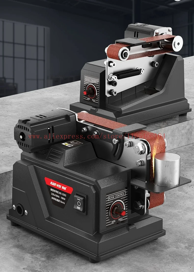 

Electric belt machine Household small knife sharpenIndustrial grade polishing dual-purpose sand belt machine grinding