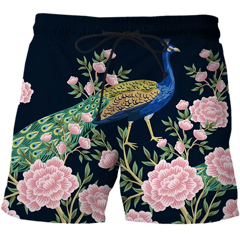 Pantaloncini da spiaggia floreali tropicali stampati in 3D Harajuku estivi per uomo costume da bagno moda bambino Cool Streetwear pantaloni corti abbigliamento