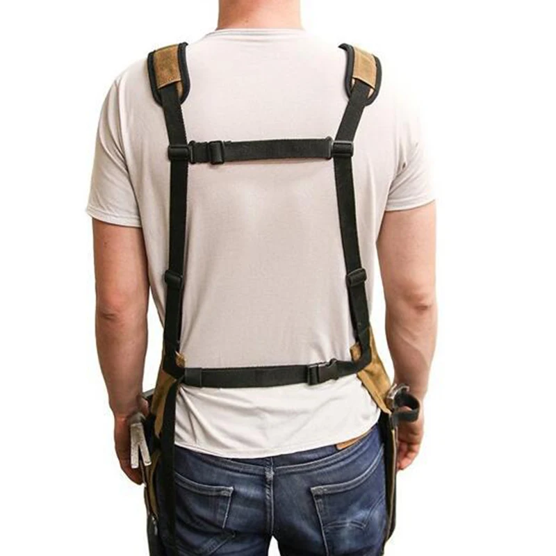 Multifunctional Tool Apron Woodworking Apron Durable Goods Heavy Duty Waxed Unisex Canvas Work Apron Waterproof Apron for Tools