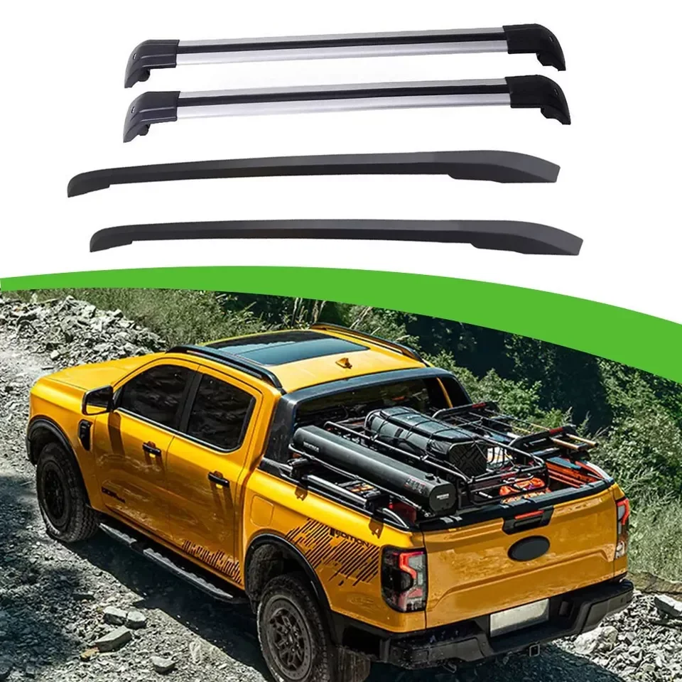 4PCS Aluminum Roof Rack Cross bar fit for Ford Ranger T9 2023 2024,The Cargo Carrier Rooftop Luggage crossbars