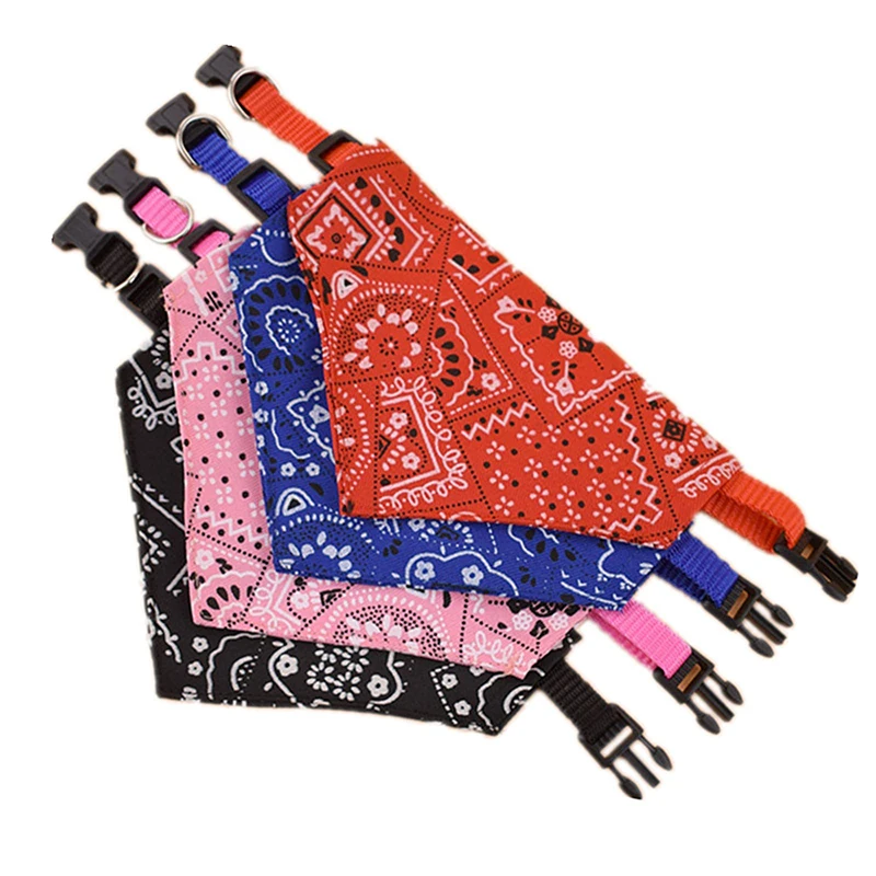 Pet Triangle Bandana Adjustable Dog Cat Scarf Printed Puppy Neckerchief Collar Bib Saliva Towel Pet Grooming Accessories view 3