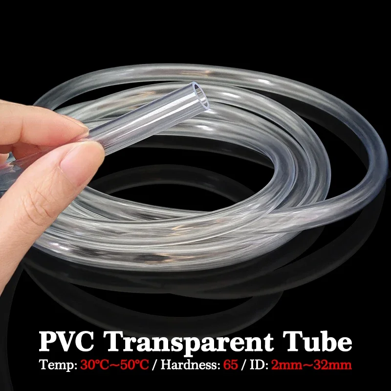 

Гибкая прозрачная ПВХ трубка с защитой от перегибов, внутренний диаметр 1, 2, 3, 4, 5, 6, 8, 10, 12-32 мм, легкая водопроводная трубка для аквариума, сада, насоса для пруда