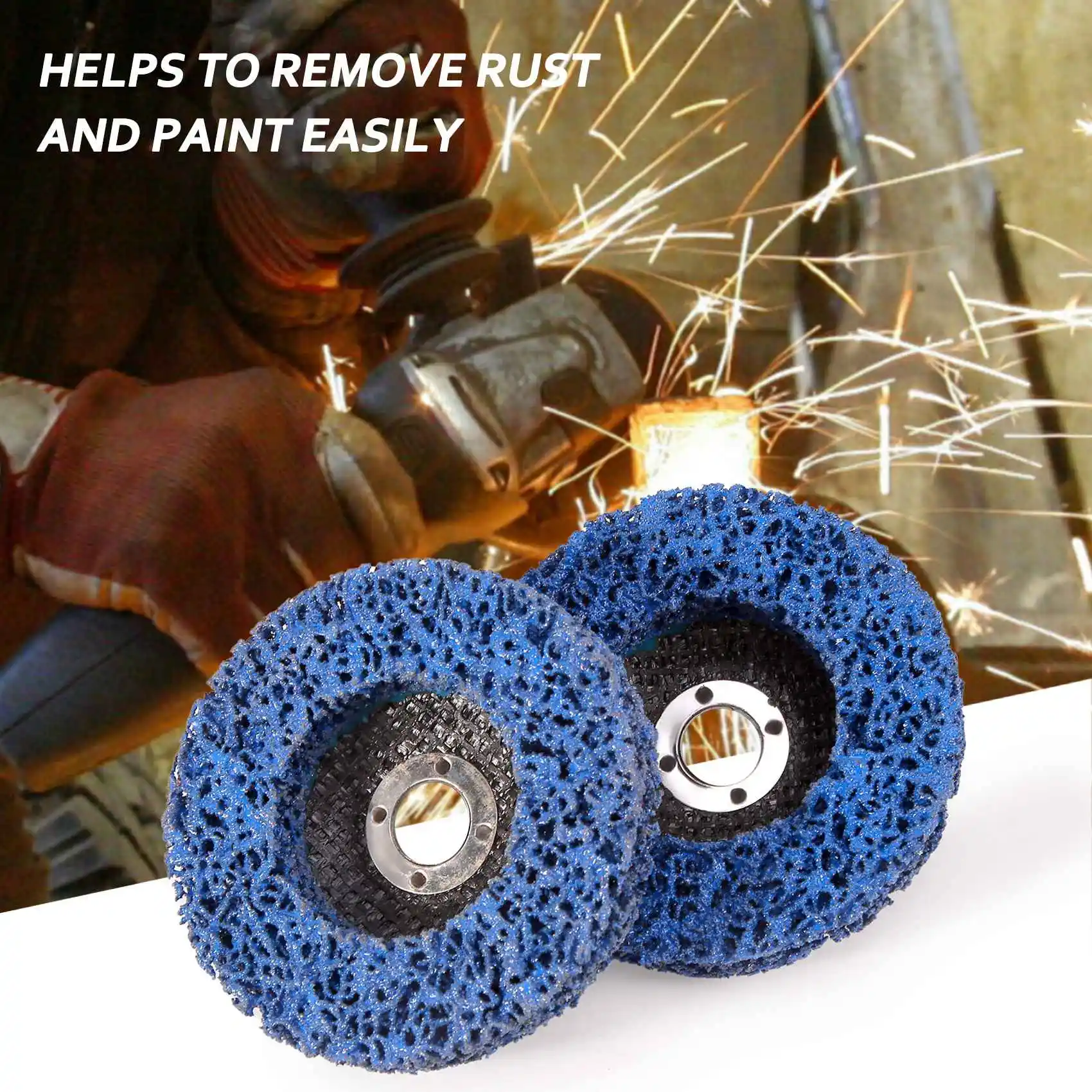 Paint Stripping Disc Wheel 3 Pcs Rust Stripper Strip Discs For 4 X 5/8 Inch Angle Grinder For Wood Metal Fiberglass