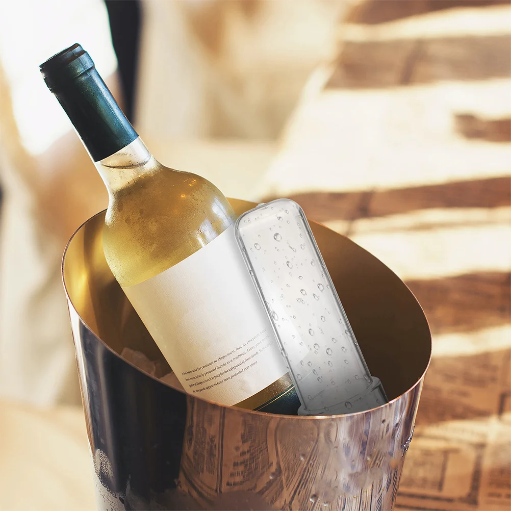 

2Pcs Plastic Ice Column Tube Beer Tower Cooling Accessory Freezable Rod for Drinks Whiskey Water Bottle Reusable Chill Pillar