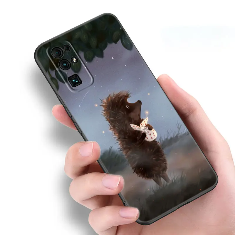 Hedgehog in the Fog Black Phone Case For Honor 70 90 Lite X40 GT X50 i X5 Plus X6A X6S X7A X8A X8B X6 X7 X8 X9 4G X9A X9B 5G