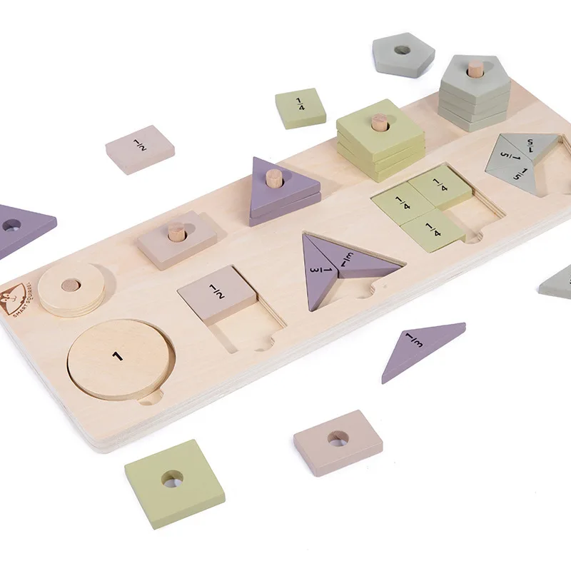 Puzzle in legno giocattolo Montessori giocattolo matematico digitale Nail Board Shape Matching Cognition Education Toys For Children