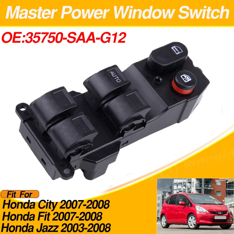 

Переключатель Стеклоподъемника 35750-SAA-G12 LHD Master Power для Honda City Honda For Honda Jazz 2003-2008