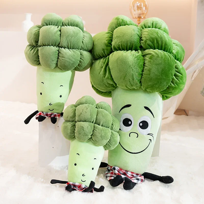 

New Simulation Broccoli Chili Eggplant Watermelon Plush Pillow Soft Stuffed Plush Toy Down Cotton Stuffed Decor Kids Gift