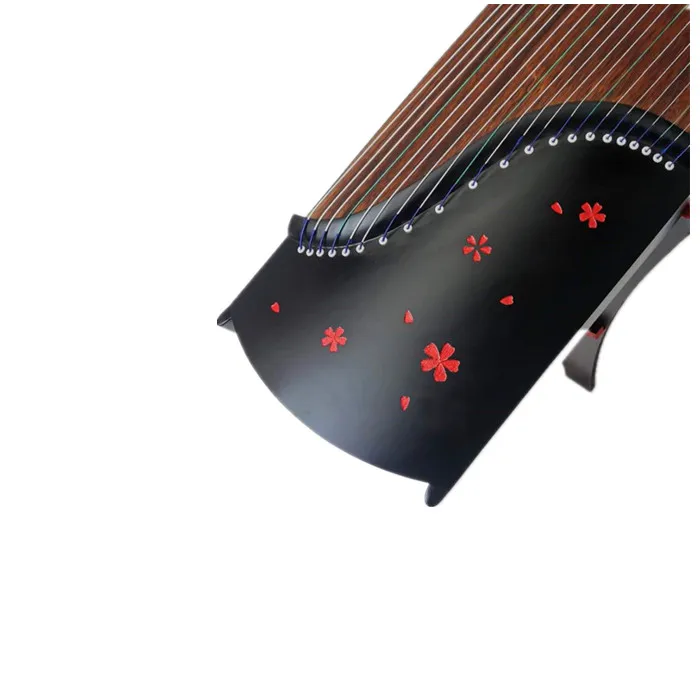 Guzheng 163ซม.Cinnabar ดอกไม้รูปแบบจีน Zither