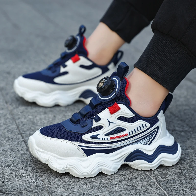 

Boys' sports shoes New primary school soft soled running shoes Boys breathable mesh surface children's basketball shoes