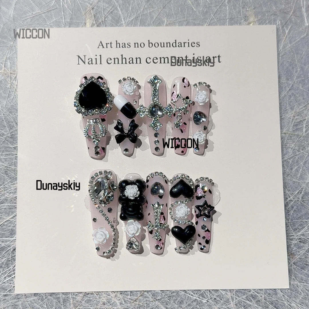 Jirai Kei Cool Kawaii Japanese Y2K Cosplay Costumes Accessions Cute Nails Pink Black Cool Party Daily Halloween Cosplay