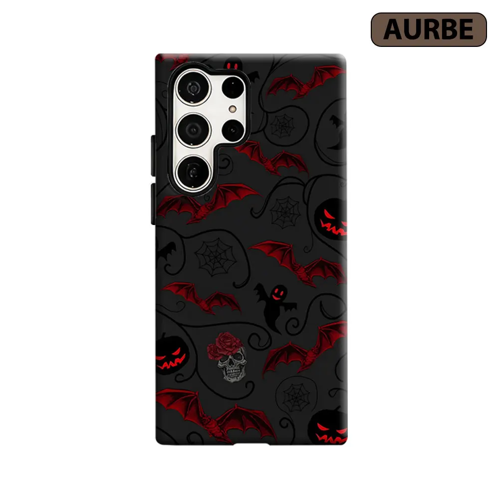 Halloween Gothic Phone Case For Samsung Galaxy S26 S25 S24 S23 Ultra Plus HD Hard Double Layer Film Cover