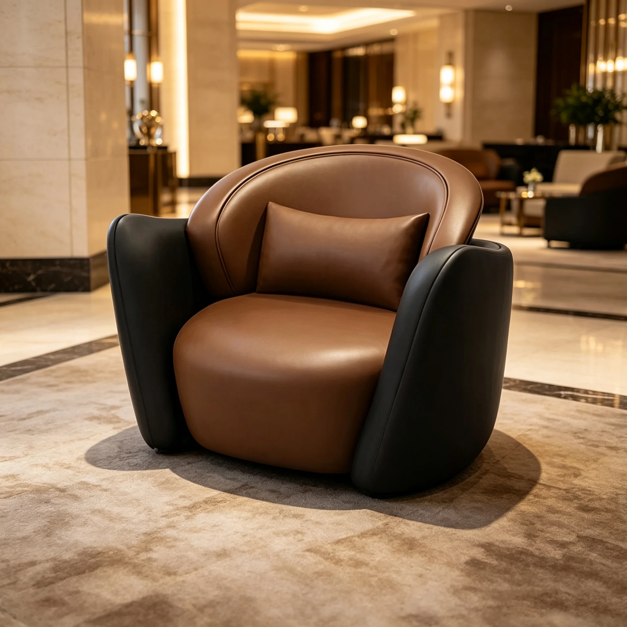 Luxury Hotel Lobby Single Sofa Chair Modern Design for Apartment and Business Reception Use
