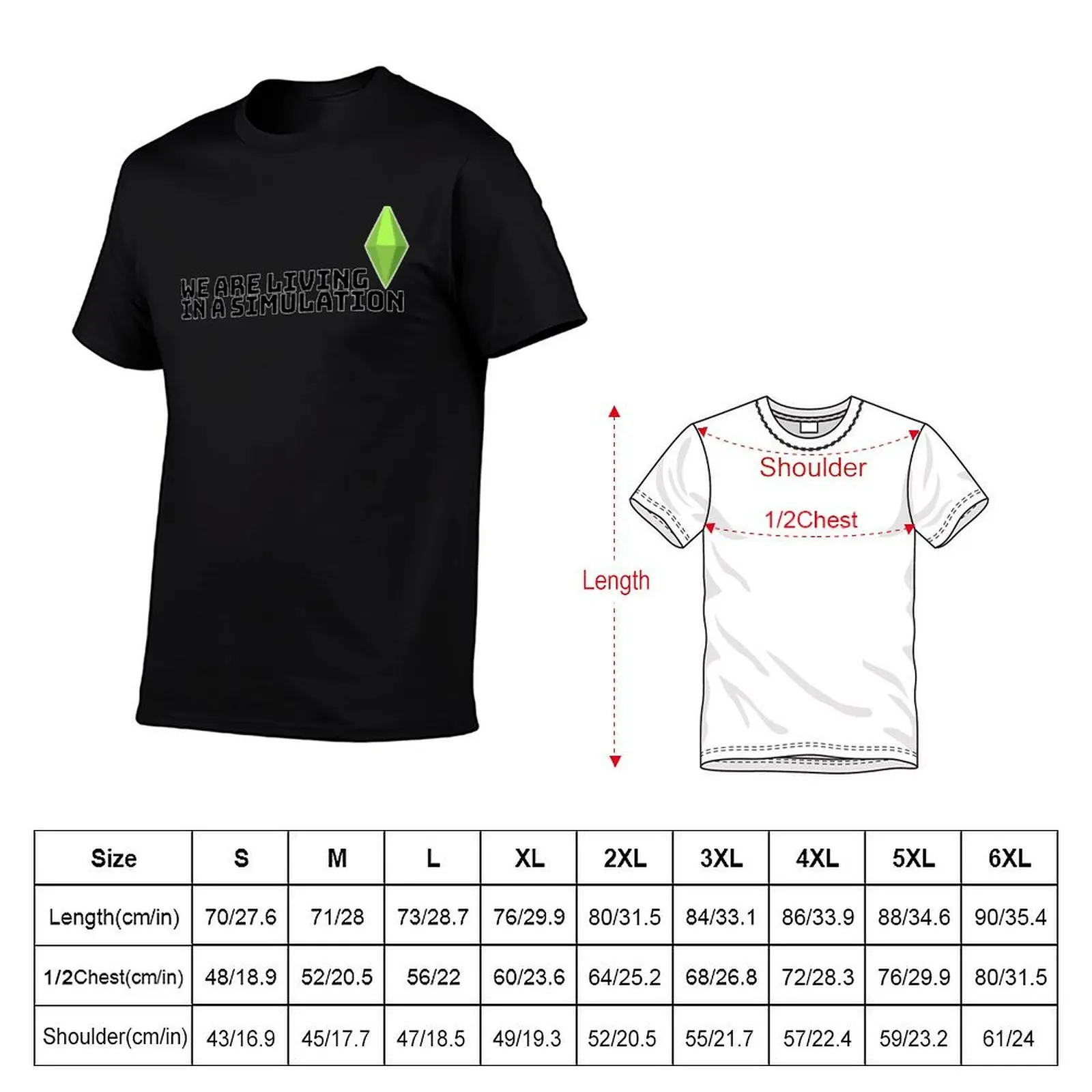 In a Simulation T-Shirt kawaii clothes cute tops T-shirts for men cotton