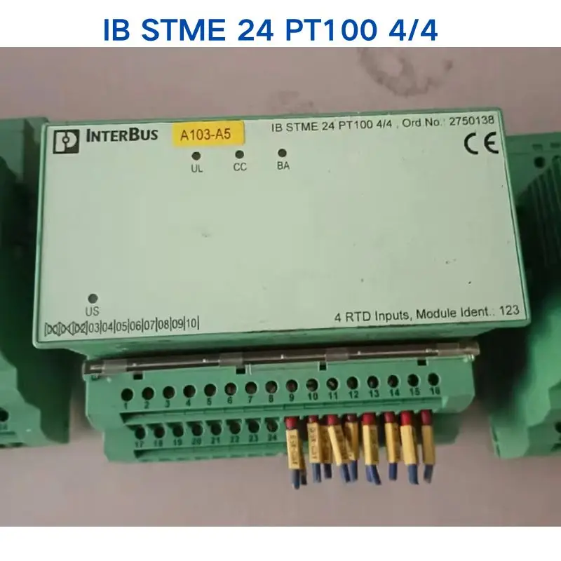 اختبار مستعمل موافق PHOENIX وحدات IB STME 24 PT100 4/4 2750138