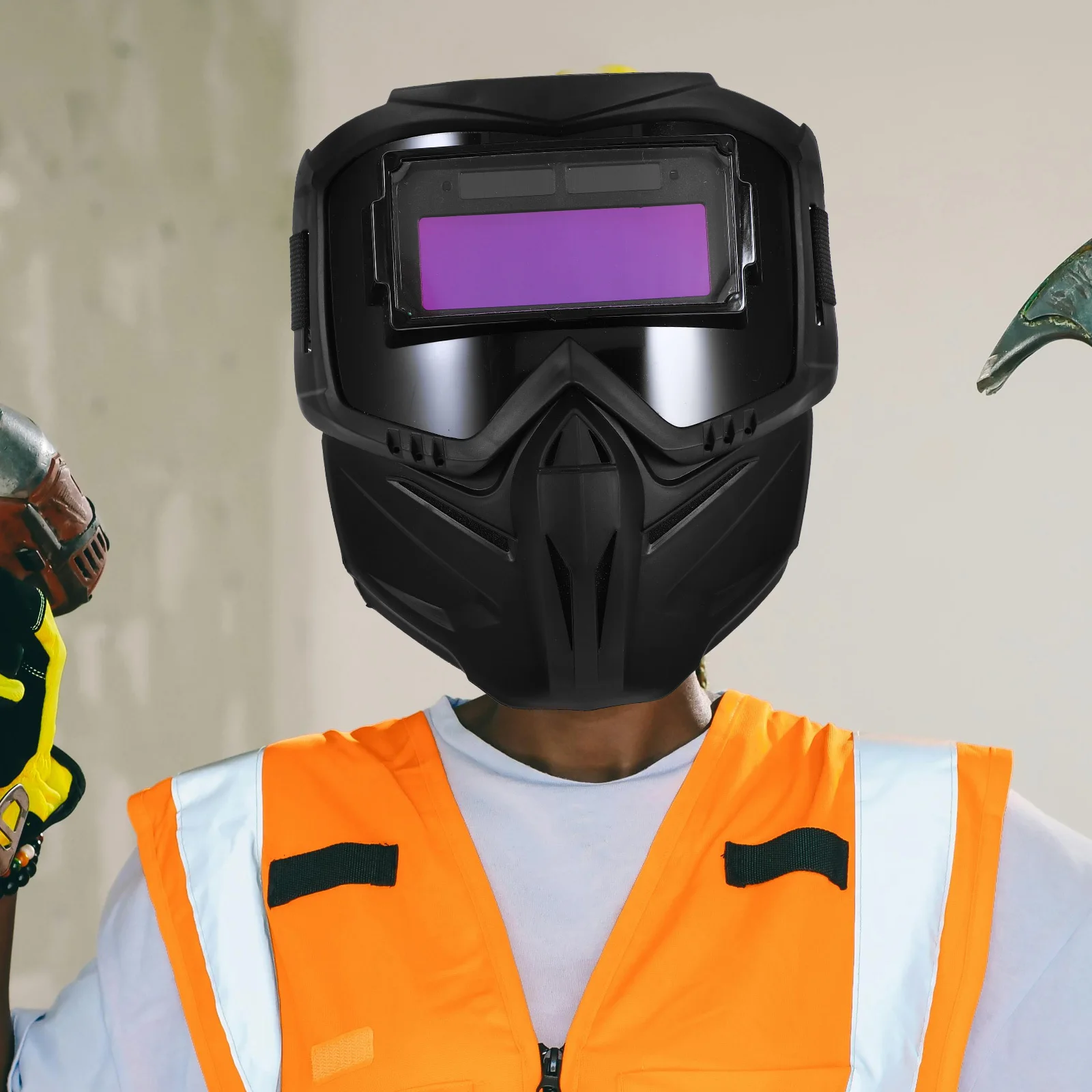 

Professional Welding Hood Automatic Dimming Lightweight Durable Eye Protection Comfortable Wear Long Time Use Suitable