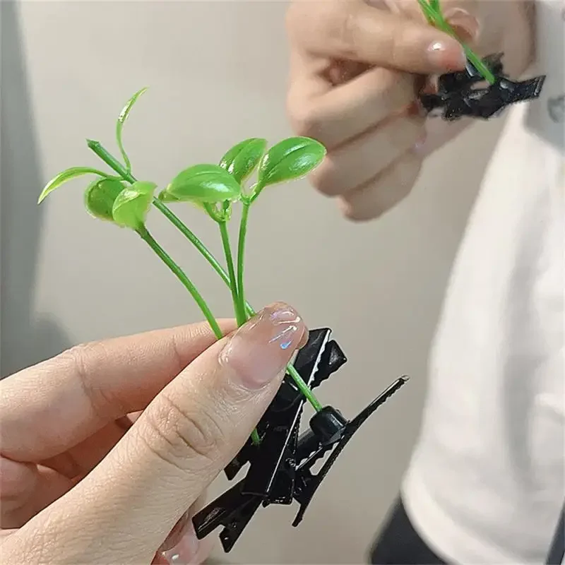 20/10/5/3/1 قطعة مقاطع الشعر تنبت لطيف مع رؤساء العشب مضحك النبات دبابيس الشعر للأطفال الإبداعية إكسسوارات الشعر للفتيات والنساء