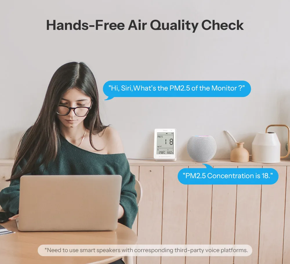 SONOFF SAWF-07P AirGuard PM2.5/PM10 Messgerät WLAN (Matter) – Feinstaubsensor Luftqualitätsmonitor Temperatur und Feuchtigkeit – Detail 9