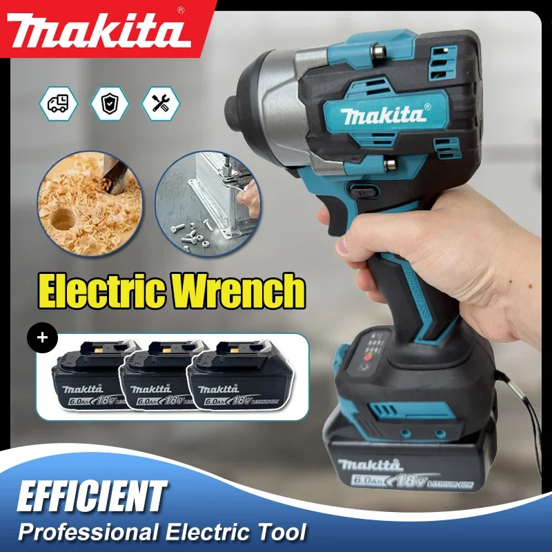 cle-a-chocs-electrique-sans-balais-makita-outil-de-reparation-alimente-par-batterie-au-lithium-pour-l'automobile-et-le-travail