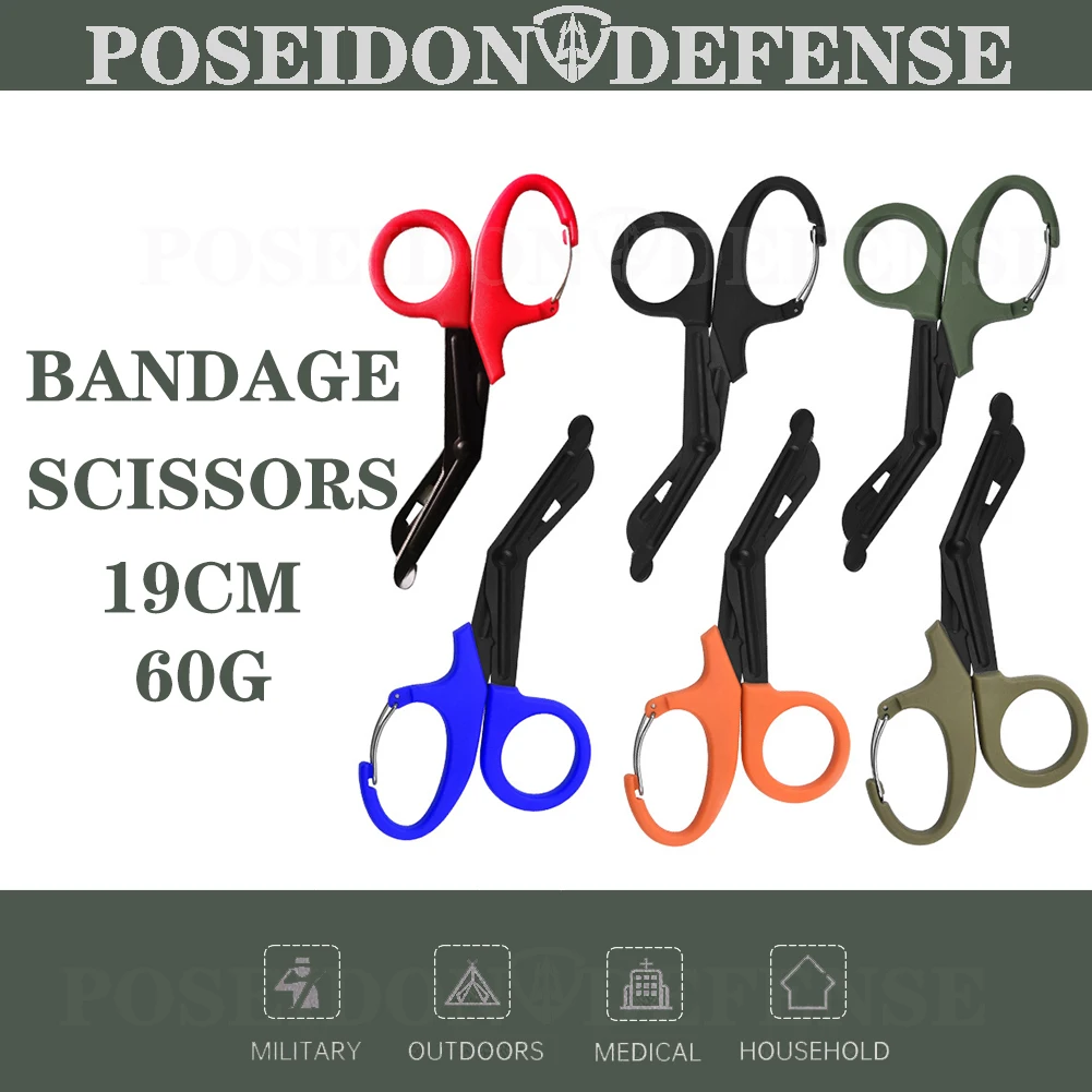 First Aid Outdoor Gauze Medical Scissors Trauma Shears 18.5cm Bandage Shears Emergrncy Scissors Fluoride-Coated Stainless Steel