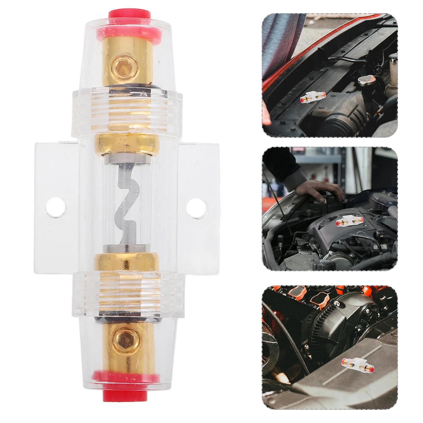 

Automotive Transparent Agu Fuse Holder Audio Circuit Breaker Power Safety Protection Car Audio Amplifier Compressor