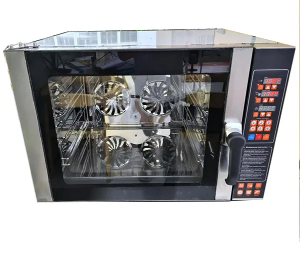 

Высококоммерческая электрическая конвекционная печь с горячим воздухом, портативная печь для хлеба с 4 лотками для пиццы, хлеба, ресторана, новинка, б/у