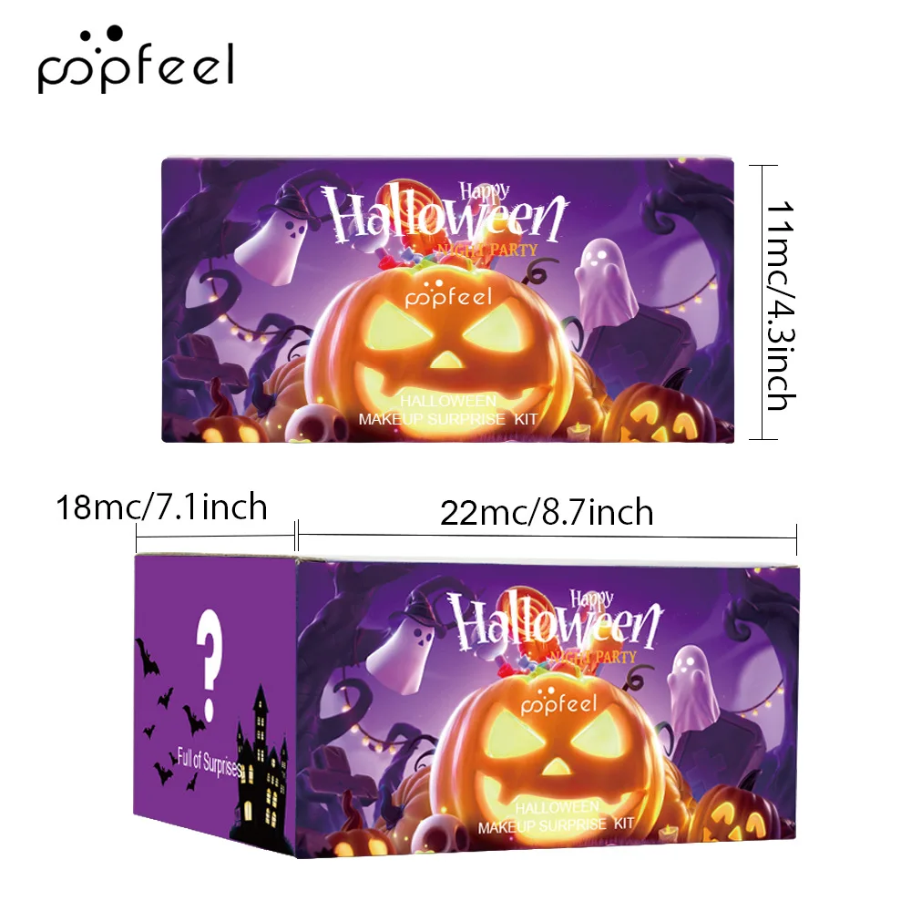 Best-Selling Popfeel Makeup Kit Full Set Eyeshadow Eyeliner Brow Lip Gloss Concealer Halloween Stage Gifts for Women Cosmetics