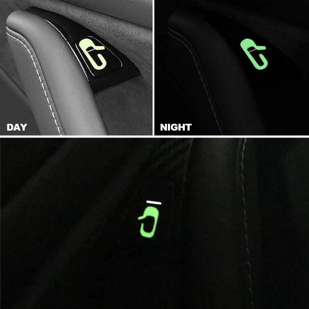 8Pcs Luminous Car Open Door Button Stickers For Tesla Model 3 Accessories Reminder Door Open Sticker Armrest Window Lift Switch