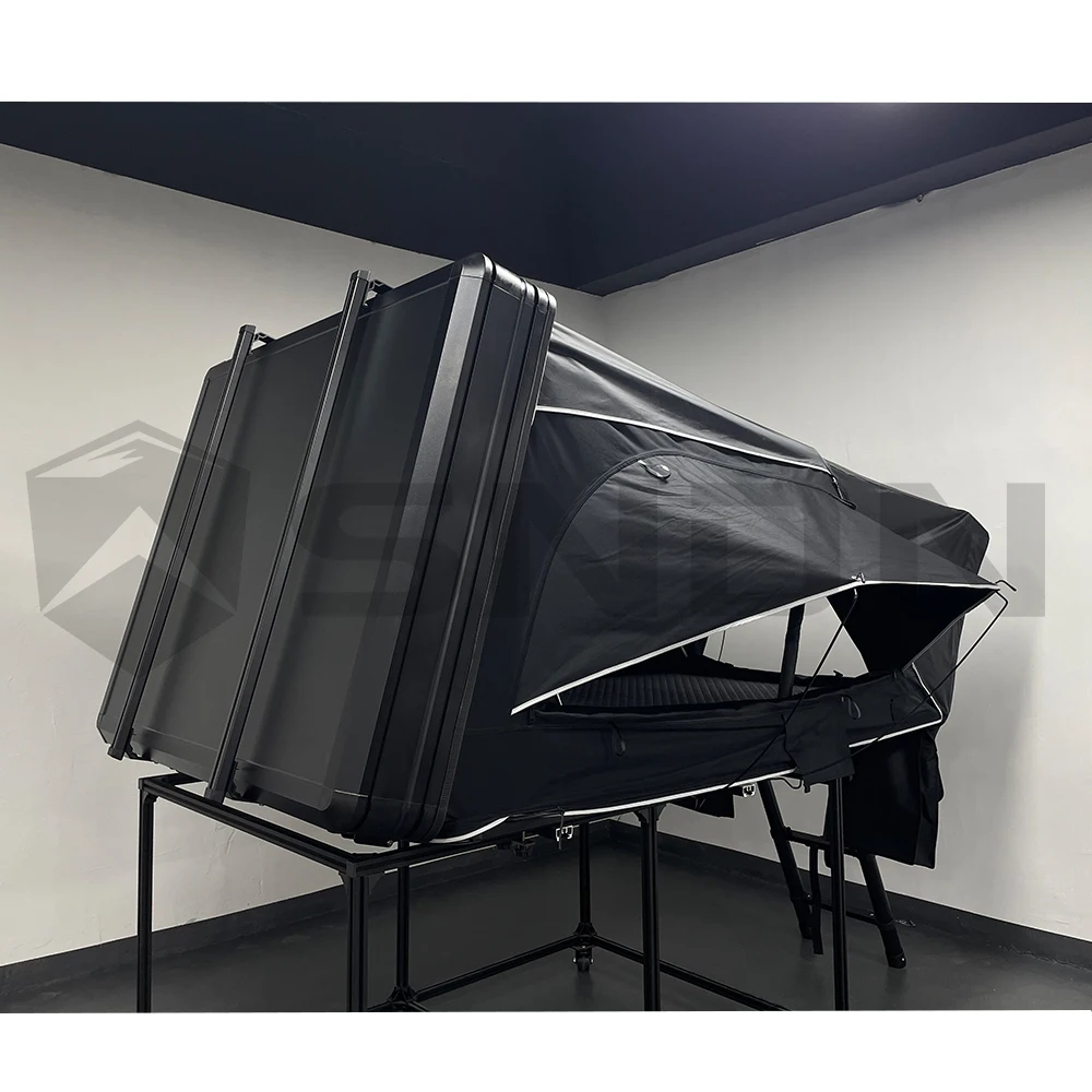 

Большая просторная складная конструкция, алюминиевая палатка на крыше, твердый корпус, четырехсезонная водонепроницаемая портативная палатка на крыше автомобиля с лестницей