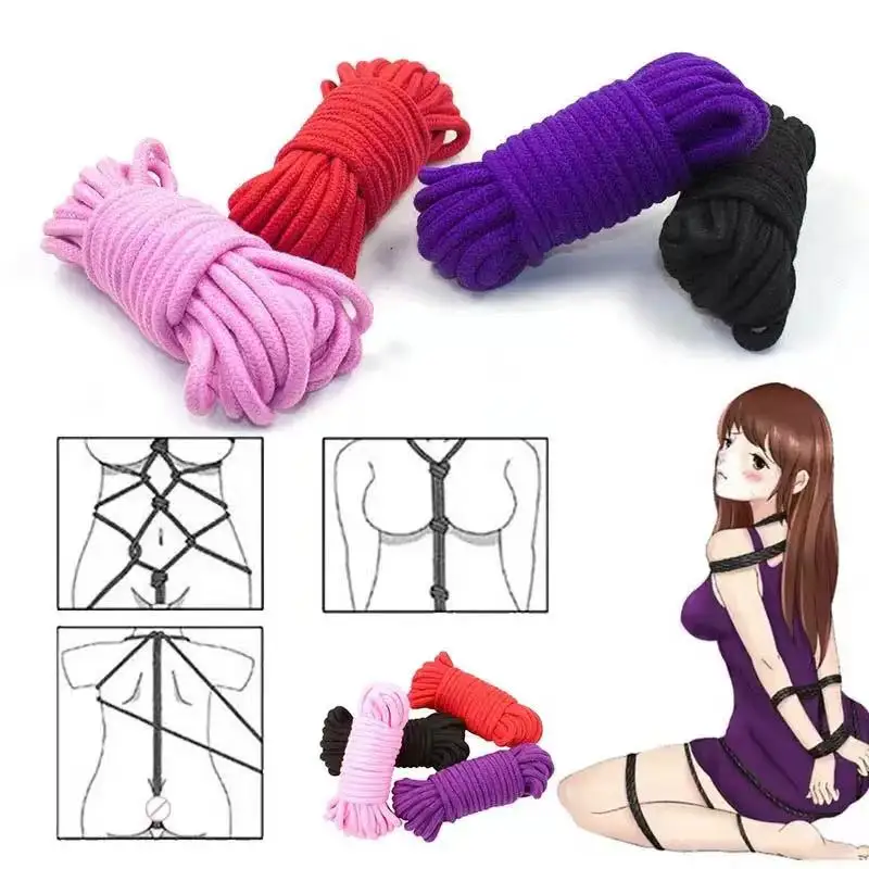 Erótico Binder Sex Toy, Acessório para Encadernação, Escravidão Corda Japonesa, Restrições para Adultos, Encadernação Escrava, Shibari, 10m, BDSM