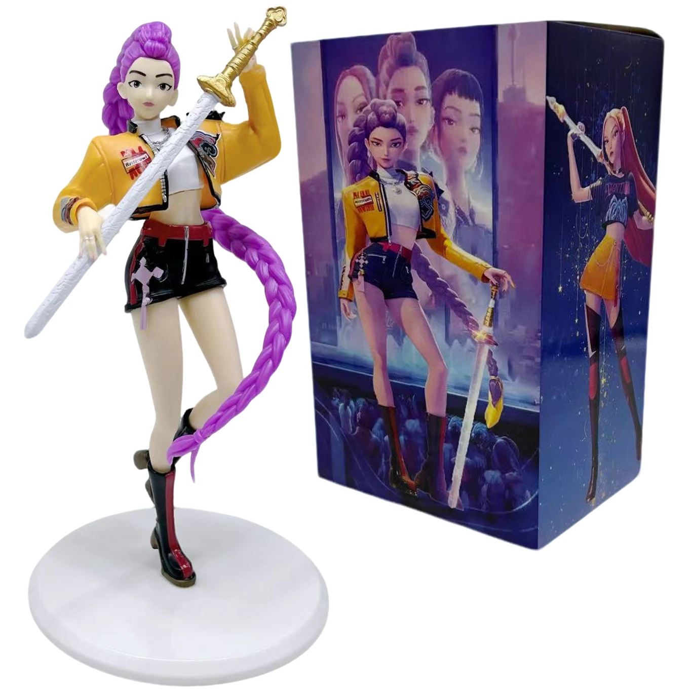 20cm KPop Demon Hunters Superstar Rumi  PVC Action Figure Toy Anime Figurine Doll For Fans brithday Gift Room Decoration