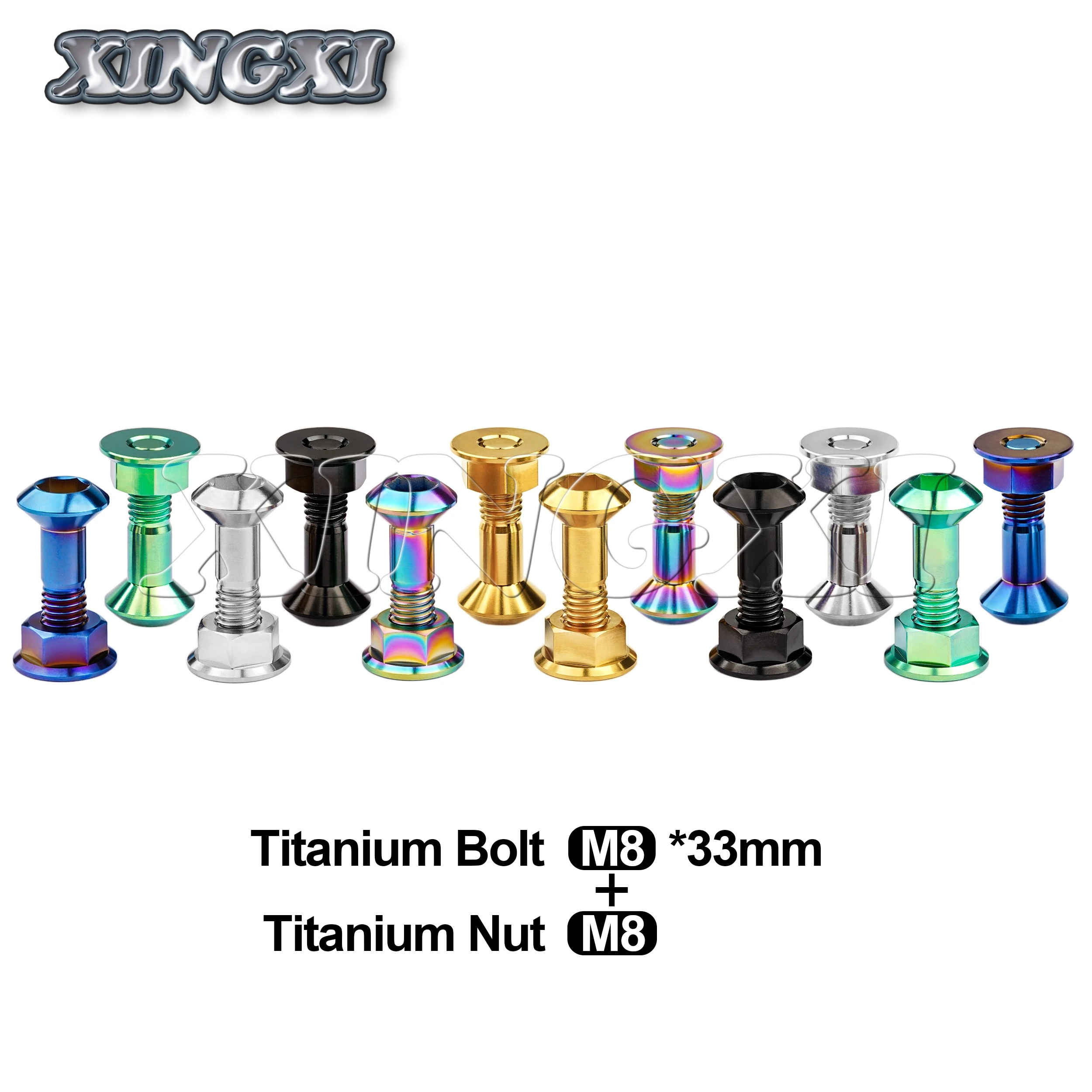 Xingxi M8 Sprocket Bolts Motorcycle Rear Chain Disc Bolts Chainwheel Chain Disk Plate Titanium Screws Nuts Chainring Fastener