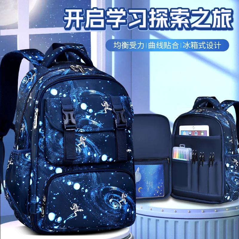 子供のバックパック子供スクールバッグ男の子のための整形外科スクールバックパック防水小学校通学ブックバッグ-mochila-infantil
