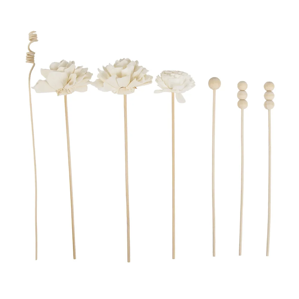 NEW 7PCS Dahlia Flower Rattan Sticks Fireless Fragrances Reed Diffuser Stick Diy Ornaments Home Decor