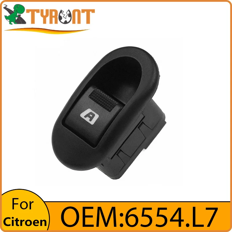 

TYRNT New Electric Power Window Lift Switch Single Button 6554.L7 For Citroen C2 FIRM C3 II Peugeot Car Accessories