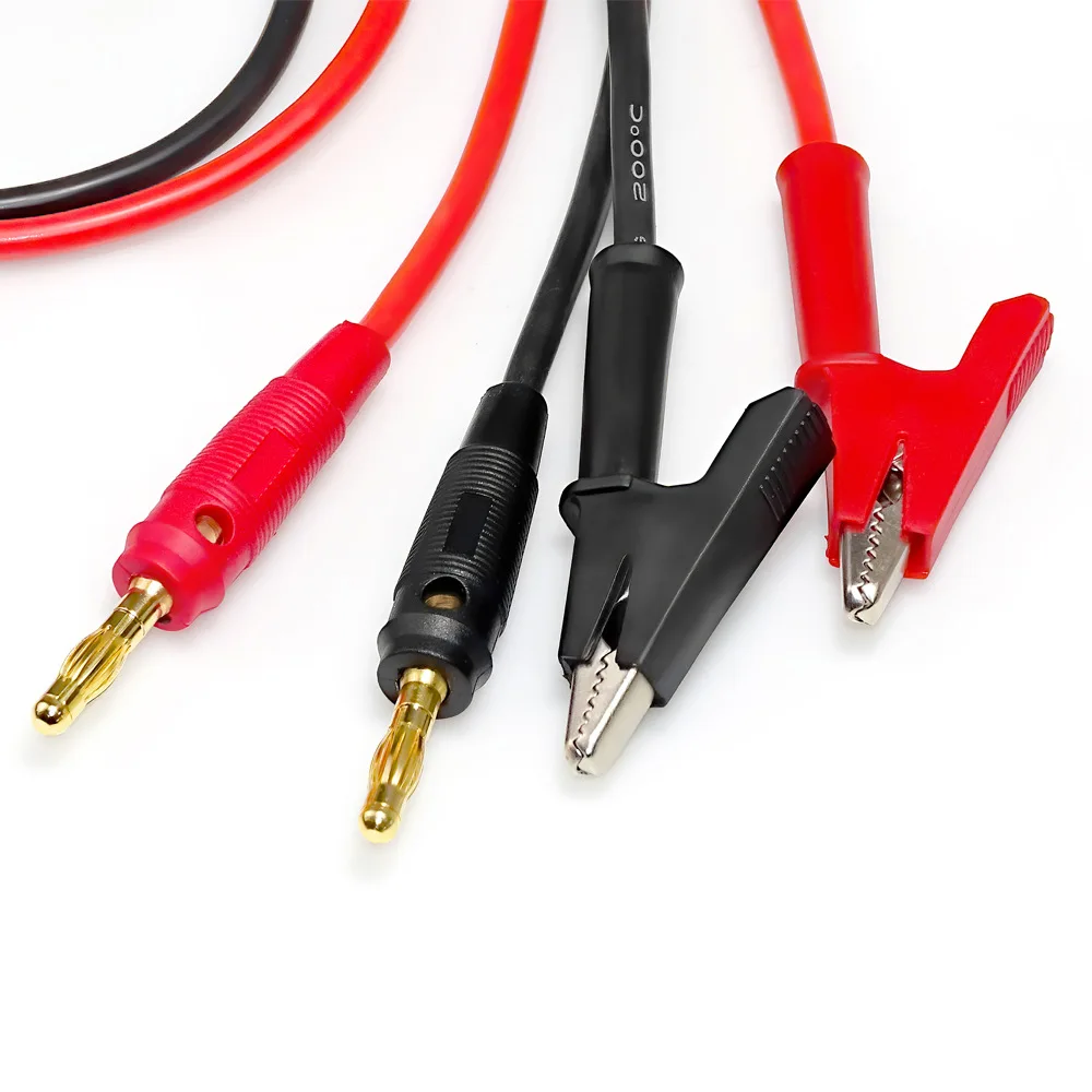 25A gold plated/15A nickel plated banana plug crocodile clip power cord+Micro communication cable with RD CNC power supply