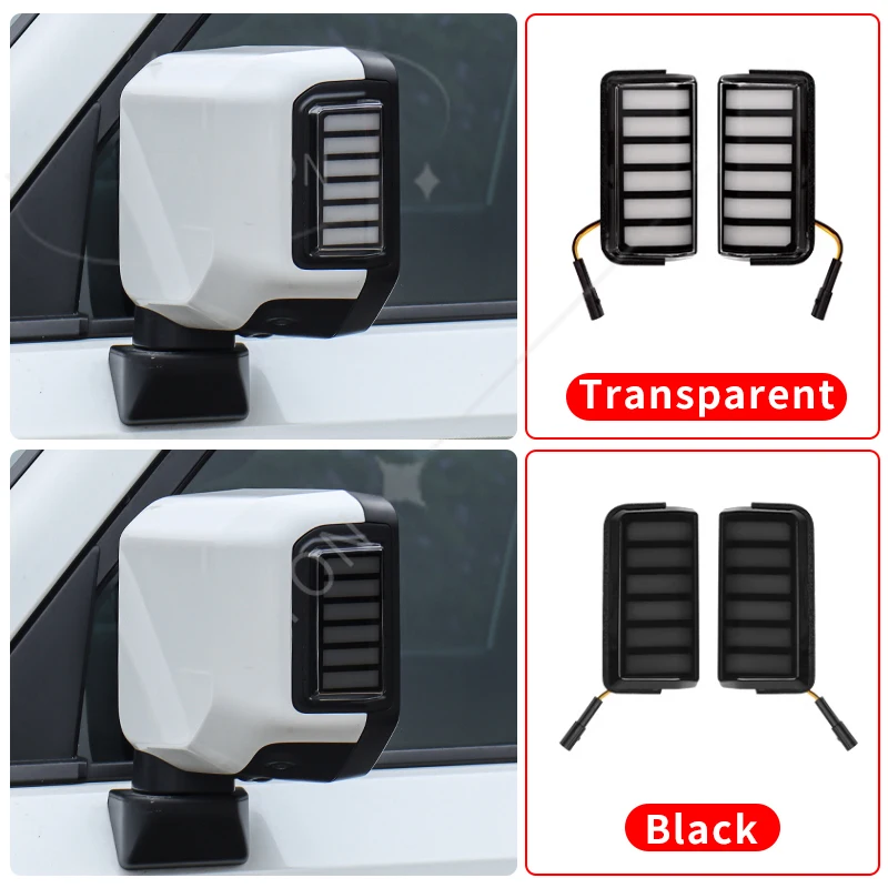 For 2024 2025 Land Cruiser LC250 Prado 250 Rearview Mirror Steering Indicator Light Blind Spot Caustion Accessories