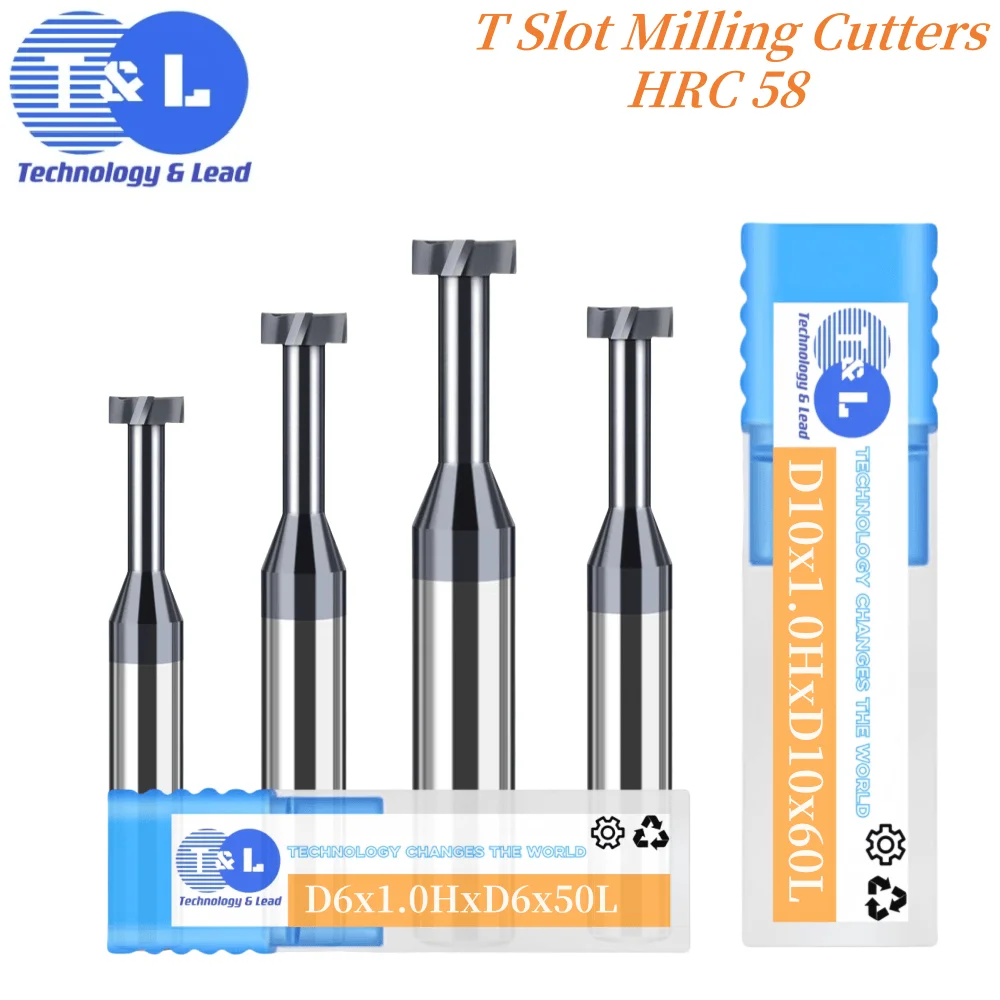 

T&L HRC58 4Flutes Tungsten steel Alloy T Slot Milling Cutters Machining Hard Steel Salloy steels Special Groove Type Cutters