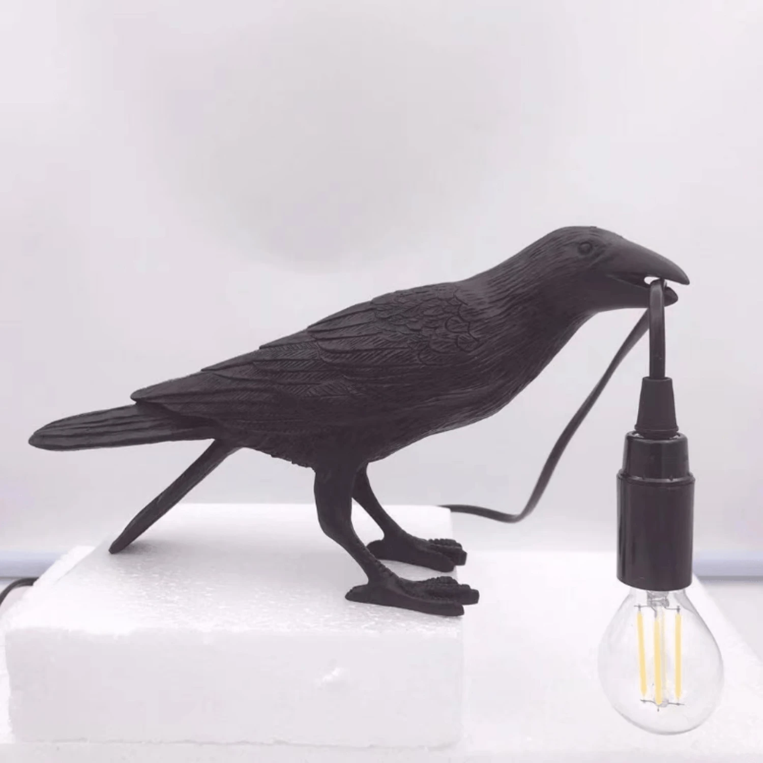 Raven Night Light - Charming USB-Powered Black Gothic Lamp for Artistic  & Bedroom Decor