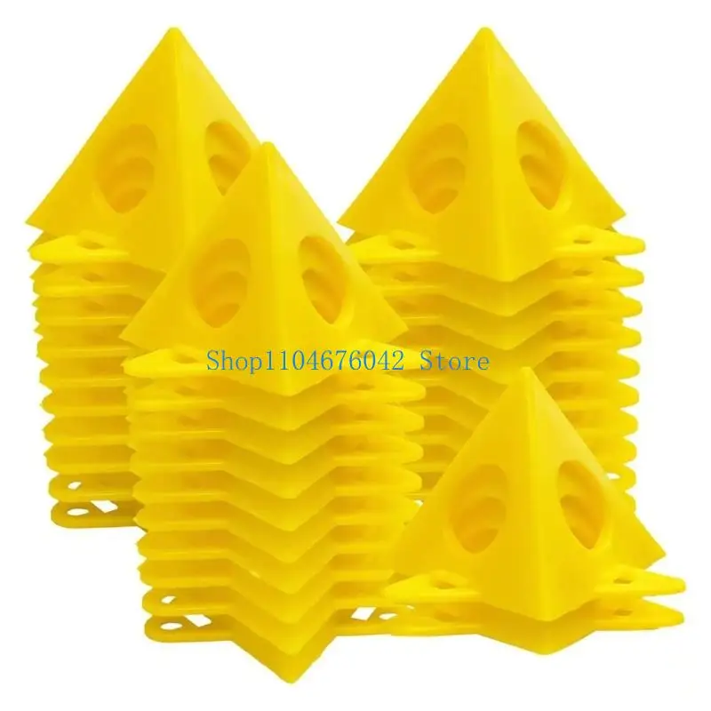 

652F 10 шт. пирамидка, треугольные спреи, порошковое покрытие, деревянный опорный кронштейн, ножки, пластиковые конические для