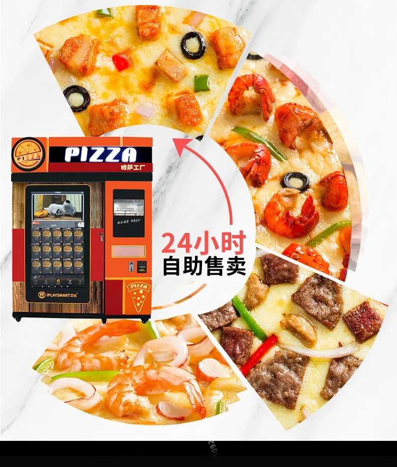Distributore automatico intelligente per pizza con touch screen Commerciale completamente automatico per esterni