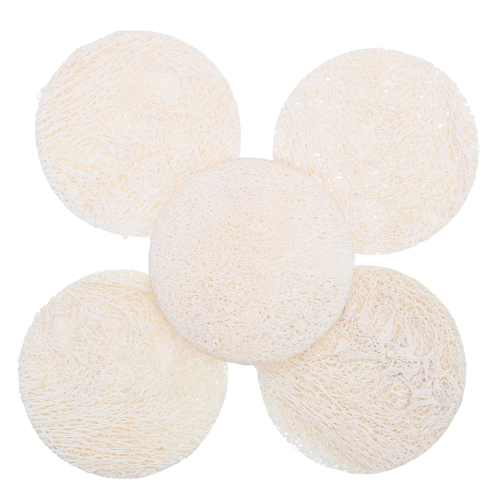 

5pcs Makeup Remover Pads Natural Loofah Exfoliating Skin Care For Acne Oil Control Face Cleansing Shower Scrub Sponge